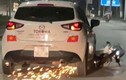 Khởi tố tài xế lái ô tô kéo lê xe máy nhiều km 