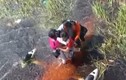 Máy bay rơi xuống đầm cá sấu, thót tim giải cứu hành khách